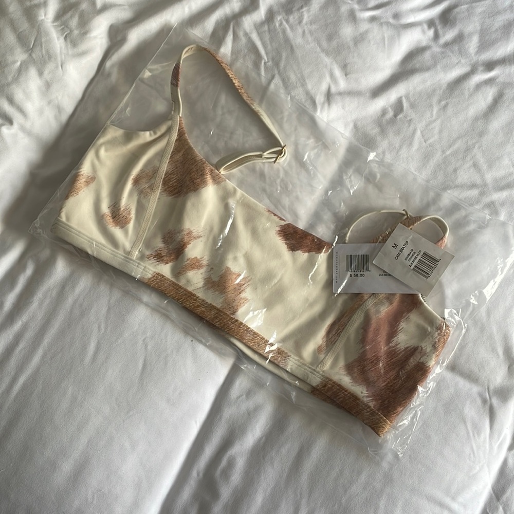 NWT weworewhat cow print bra top
